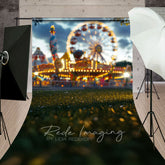Aperturee - Aperturee Bokeh Carnival Light Amusement Park Sweep Backdrop